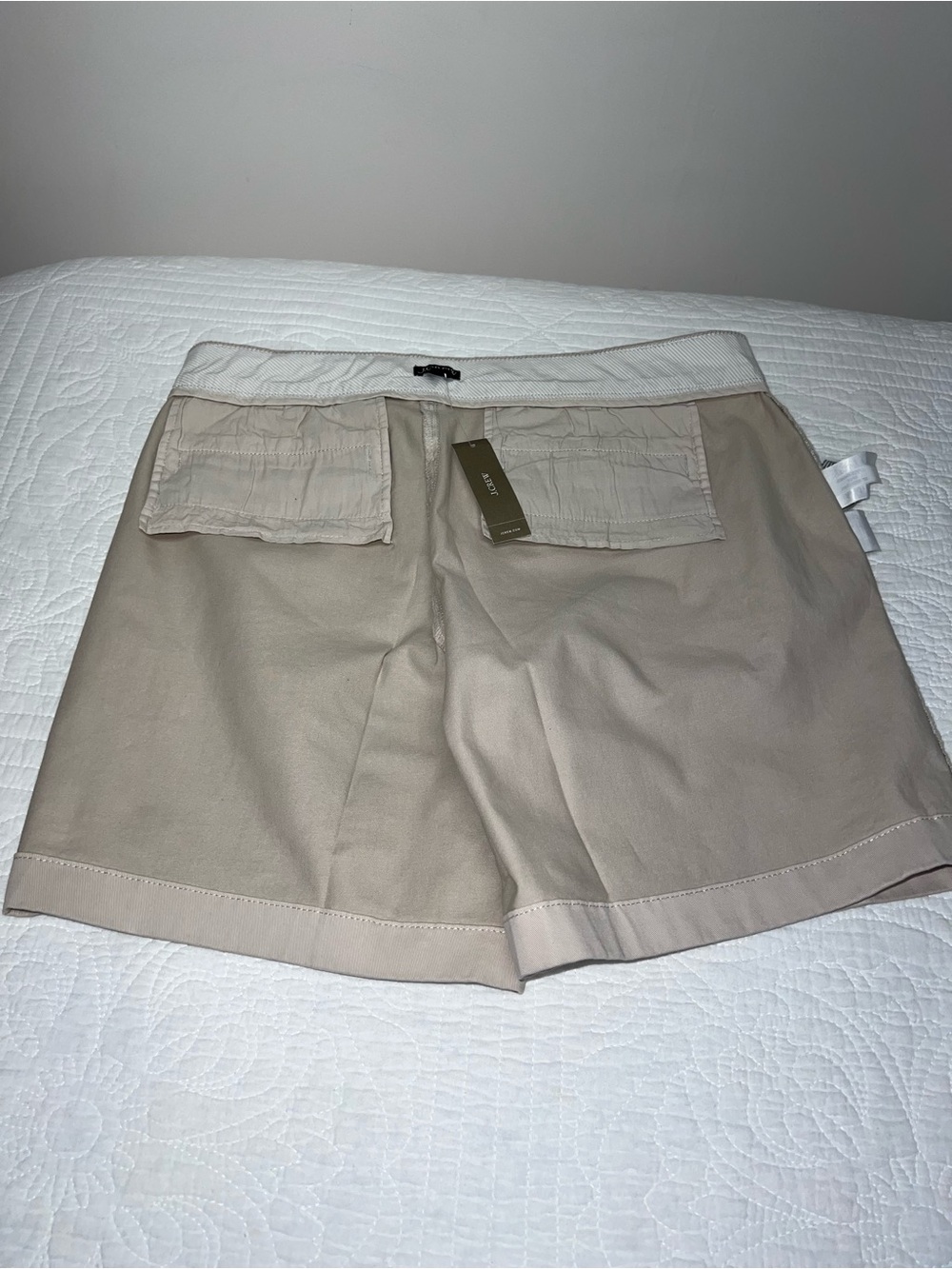 J.Crew Khaki Chino Shorts Stretch Cotton Size 8 NWT - Picture 11 of 16
